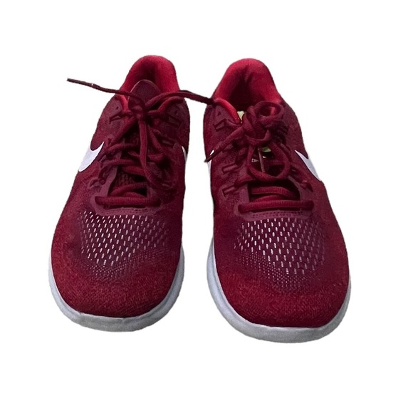 Nike Men's Red Free Run Knit Lace Up Sneakers Size 9 - Picture 3 of 8